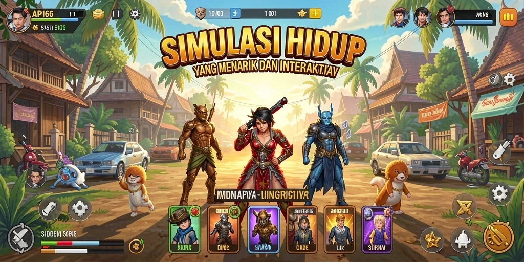 Tampilan gameplay interaktif dan menarik dari API66.