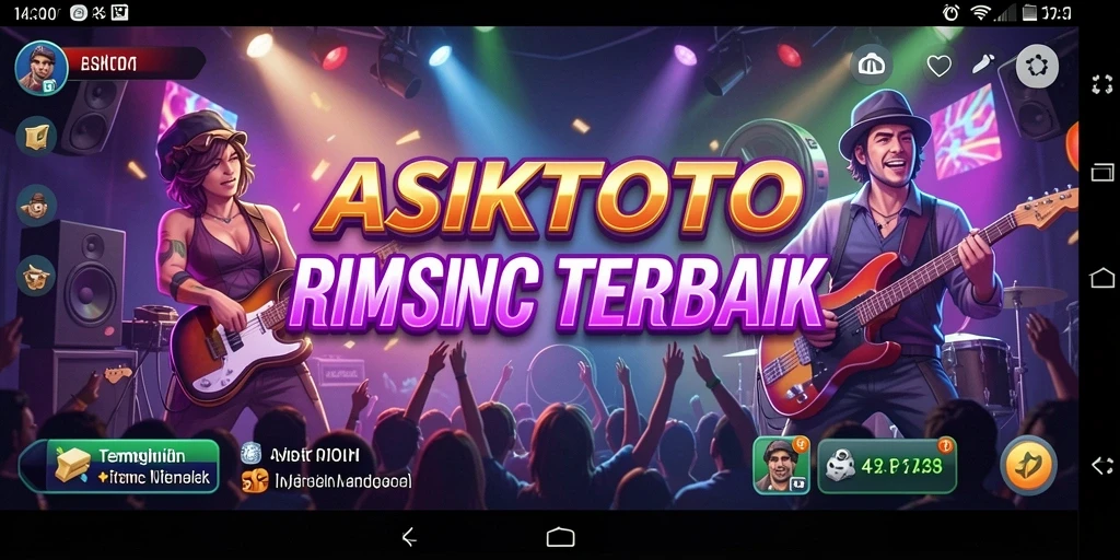 Tampilan gameplay ASIKTOTO yang menampilkan interaksi musik yang seru.