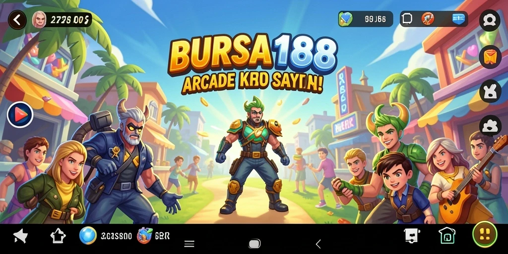 Screenshot BURSA188 menampilkan aksi seru gameplay arcade.
