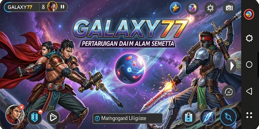 Gameplay seru dalam GALAXY77 yang menampilkan pertempuran FPS.