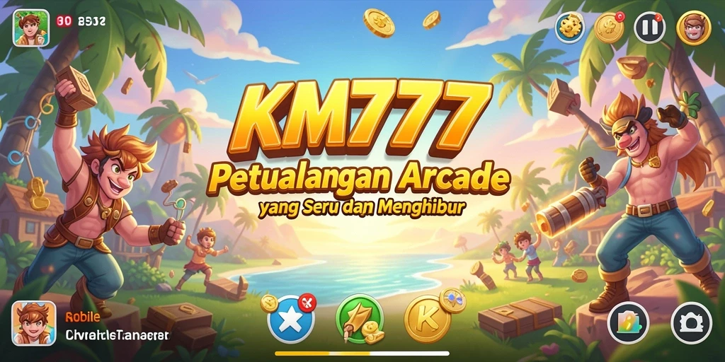 Screenshot gameplay KM777 menampilkan aksi seru dalam level Arcade yang menantang.