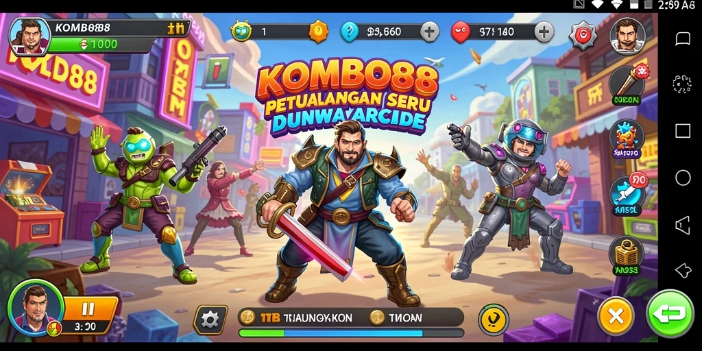 Tampilan gameplay seru dan penuh tantangan di KOMBO88.