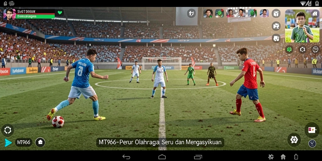 Screenshot game MT966 menampilkan pertandingan olahraga seru di lapangan.