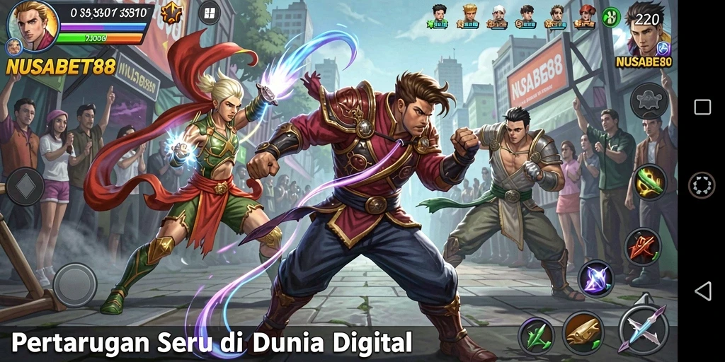 Screenshot aksi mendebarkan dari gameplay Fighting NUSABET88.
