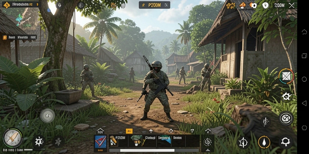 Tampilan gameplay menarik P200M dengan berbagai strategi yang diterapkan.