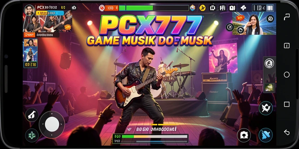 Tampilan gameplay PCX777 dengan fitur musik yang mengasyikkan.