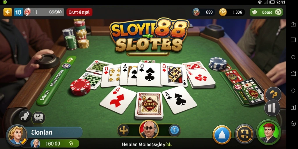 Tangkapan layar gameplay <strong>SLOT88</strong> dalam suasana permainan Gaple yang menyenangkan.