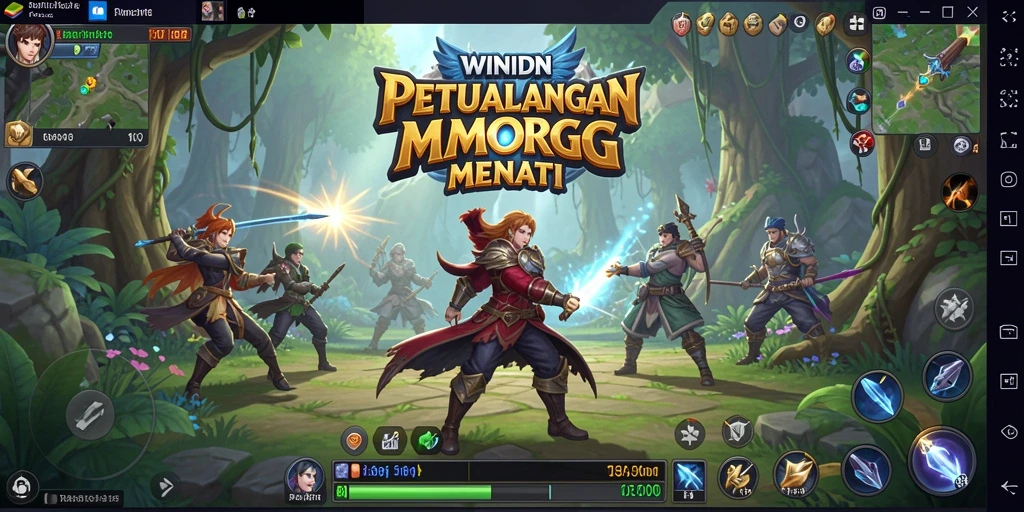 Tangkapan layar gameplay epik di dunia fantasi WINIDN.