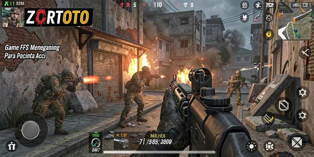 Screenshot menampilkan aksi gameplay menegangkan di ZORTOTO.